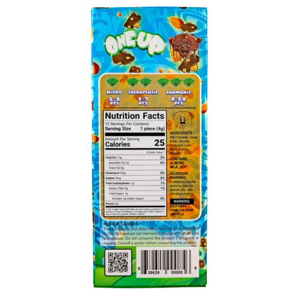 Almond Crush Mushroom Chocolate Bar
